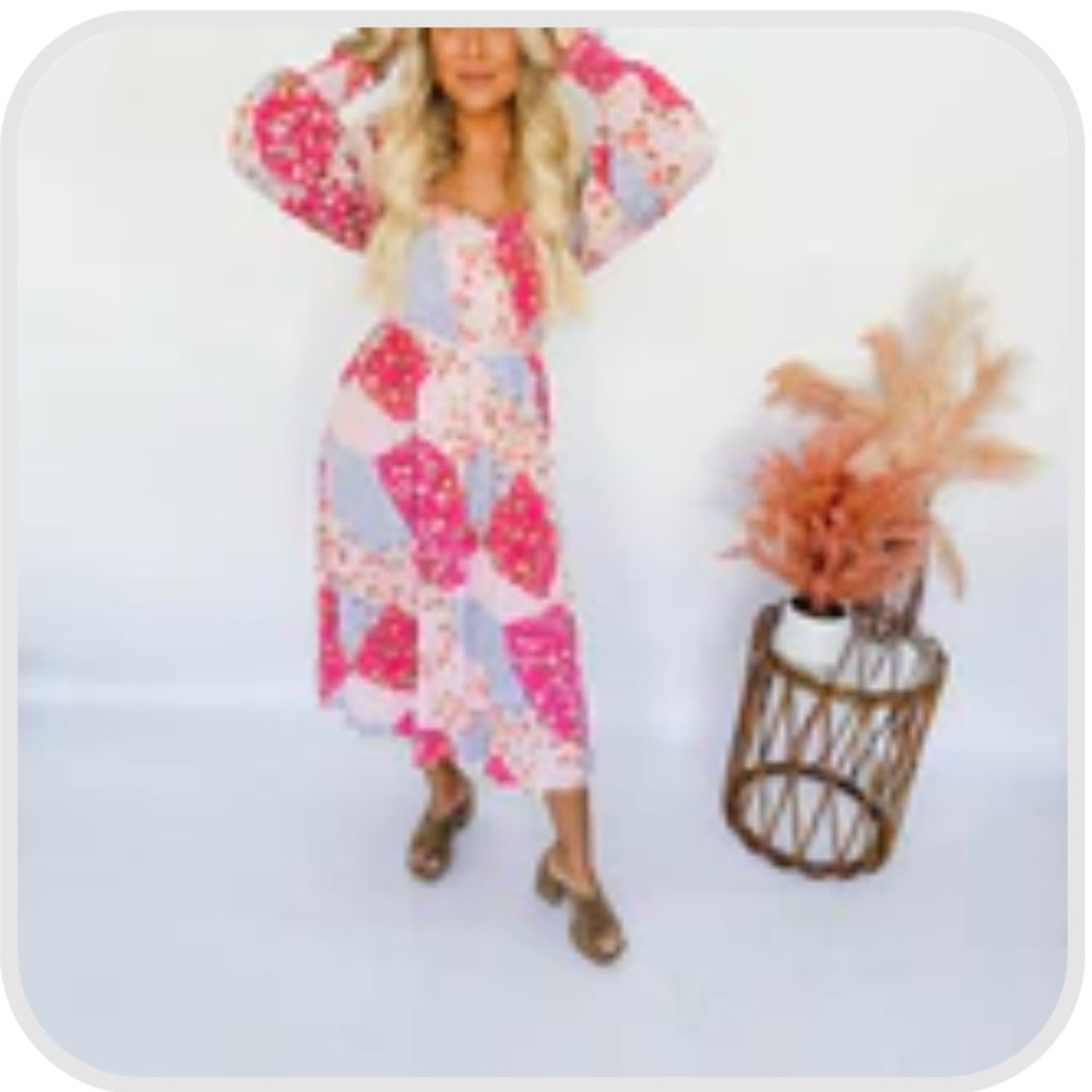 Boho floral dress
